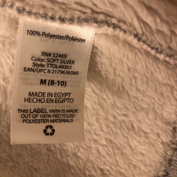 Light gray zip up jacket with sherpa🤍💜 - Picture 9 of 9